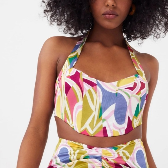 For Love And Lemons Tops - NWT For Love And Lemons THORA CROP TOP - GREEN - Medium